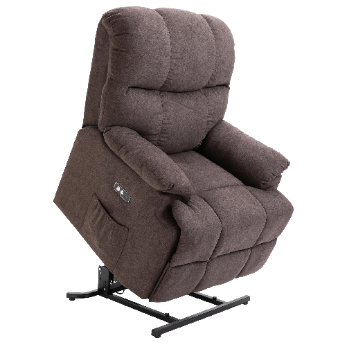HOMCOM-Poltrona-Relax-Elettrica-e-Alzapersona-Poltrona-Reclinabile-con-Alzata-Assistita-Marrone-80x97x104cm