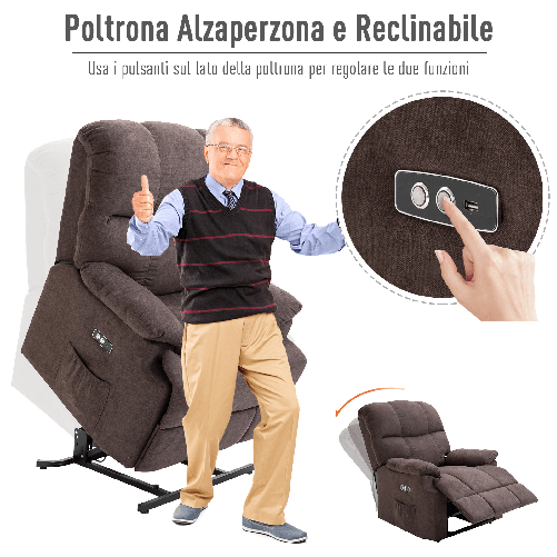 HOMCOM-Poltrona-Relax-Elettrica-e-Alzapersona-Poltrona-Reclinabile-con-Alzata-Assistita-Marrone-80x97x104cm