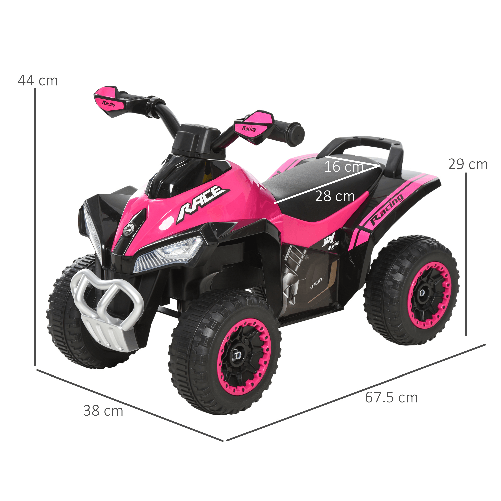 HOMCOM-Quad-per-Bambini-Cavalcabile-a-Spinta-con-Luci-e-Suoni-18-36-Mesi