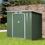 Outsunny-Casetta-da-Giardino-in-Acciaio-con-Doppia-Porta-Scorrevole-e-Prese-d-Aria-213x130x173-cm-Verde