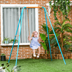 Outsunny-Altalena-per-Bambini-3-8-Anni-da-Giardino-in-Acciaio-e-PE-con-Seggiolino-e-Picchetti-163x145x181-cm