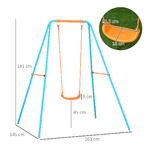 Outsunny-Altalena-per-Bambini-3-8-Anni-da-Giardino-in-Acciaio-e-PE-con-Seggiolino-e-Picchetti-163x145x181-cm