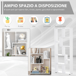 HOMCOM-Libreria-Scaffale-Moderna-di-Design-a-8-Ripiani-in-Legno-Truciolare-Arredamento-Casa-e-Ufficio-70x24x178cm-Bianco