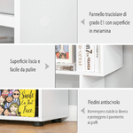 HOMCOM-Libreria-Scaffale-Moderna-di-Design-a-8-Ripiani-in-Legno-Truciolare-Arredamento-Casa-e-Ufficio-70x24x178cm-Bianco