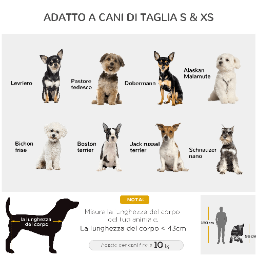 PawHut-Passeggino-per-Cani-Piccoli-Pieghevole-con-Maniglione-Girevole-e-Cestino-Portaoggetti-Nero