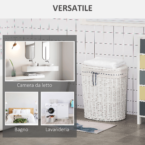 HOMCOM-Cesto-Portabiancheria-in-Vimini-con-Coperchio-e-Sacco-Interno-in-Tessuto-Lavabile-Bianco