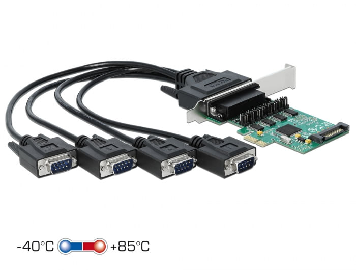 DeLOCK-Scheda-PCI-Express-a-4-x-RS-232-seriale-con-alimentazione-di-tensione---Adattatore-seriale---PCIe-a-basso-profilo