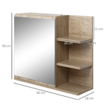 kleankin-Specchiera-Bagno-a-Parete-con-Anta-e-3-Ripiani-Laterali-in-Legno-60x18x50cm