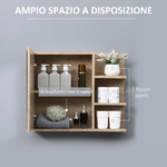 kleankin-Specchiera-Bagno-a-Parete-con-Anta-e-3-Ripiani-Laterali-in-Legno-60x18x50cm