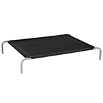 PawHut-Lettino-per-Cani-da-Interno-ed-Esterno-Capacita-fino-a-32kg-con-Tessuto-Traspirante-130x90x20cm-Nero