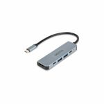 DICOTA D32060 hub di interfaccia USB tipo-C Argento (USB-C 5-IN-1 VIDEO HUB 4K PD - 100W)