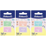 Pelikan 606196 gomma per cancellare Plastica Colori assortiti 2 pz