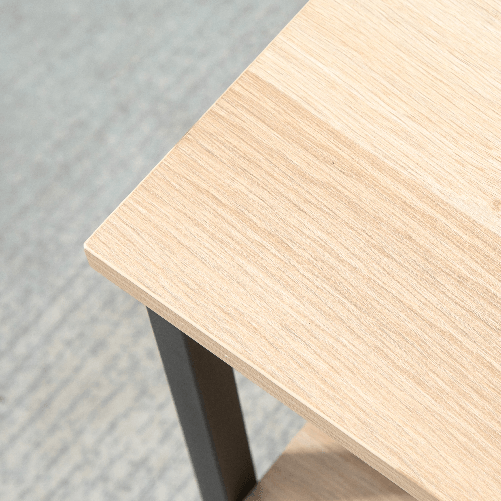 HOMCOM-Tavolino-da-Caffe-con-Mensola-Inferiore-in-Acciaio-e-Legno-45x35x48cm