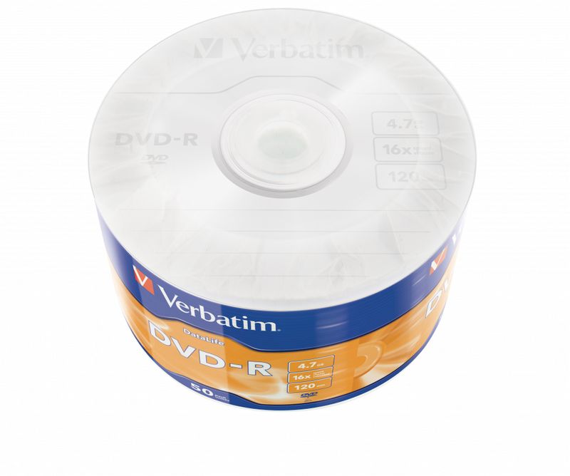 Verbatim-43791-DVD-vergine-47-GB-DVD-R-50-pz--DVD-R-4.7-GB-16X-WRAPPED-50X---DATA-LIVE-EXTRA-PROTECTION-