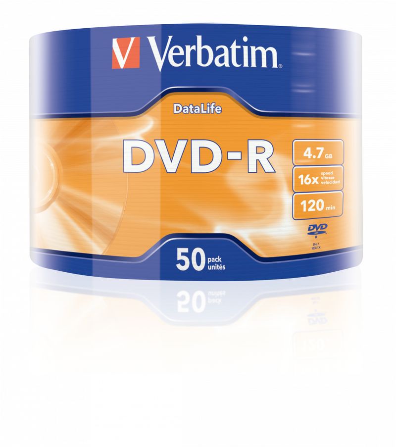 Verbatim-43791-DVD-vergine-47-GB-DVD-R-50-pz--DVD-R-4.7-GB-16X-WRAPPED-50X---DATA-LIVE-EXTRA-PROTECTION-