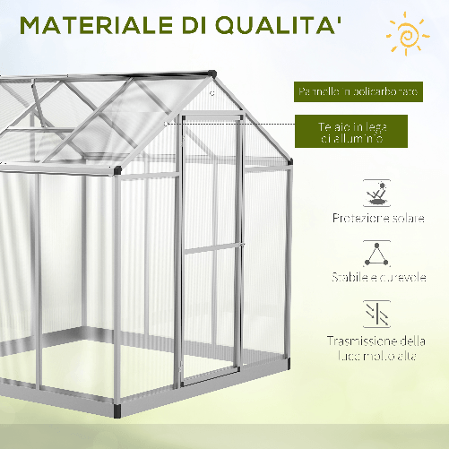 Outsunny-Serra-da-Giardino-e-Orto-in-Policarbonato-con-Tetto-Regolabile-e-Porta-Telaio-in-Alluminio-182x183x195cm