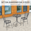Outsunny-Set-da-Giardino-da-3-Pezzi-Tavolino-Rotondo-con-2-Sedie-da-Esterno-in-Metallo-Nero
