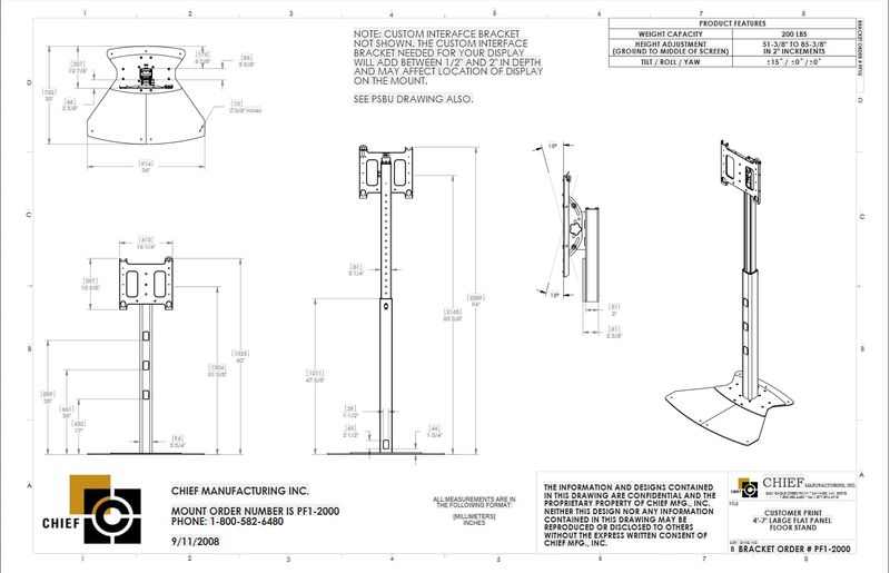 ITB-AMCHPF1UB-Supporto-per-display-espositivi-Nero