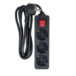 Microconnect MC-GRU00315BS prolunghe e multiple 1,5 m 3 presa(e) AC Interno Nero