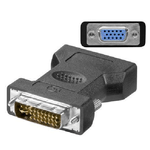 Microconnect MONAJ adattatore per inversione del genere dei cavi DVI-I 24+5Pin HD15 Nero