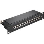 Goobay 93793 - RJ-45 - Cat6 - S/UTP (STP) - 22/26 - Schwarz - 1U (93793)