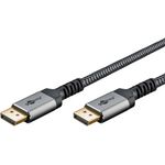 Goobay Cavo DisplayPort a HDMI 5 m Grigio Sharkskin 5 m - DisplayPort maschio  connettore HDMI maschio (tipo A)