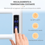 HOMCOM-Scaldasalviette-Elettrico-a-8-Barre-con-Timer-e-Controllo-Temperatura-50x45x80-cm-Bianco