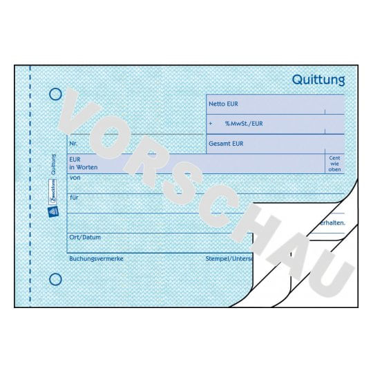 AVERY-Zweckform-modulo-ricevuta-libro-IVA-indicata-separatamente-333-DIN-A6-orizzontale-3x-50-pagine
