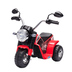 HOMCOM Moto Elettrica per Bambini a 3 Ruote con Luci e Suoni, Batteria Ricaricabile 6V, Velocità 2 km/h, per Bimbi da 18-36 Mesi, 72x57x56cm Rossa