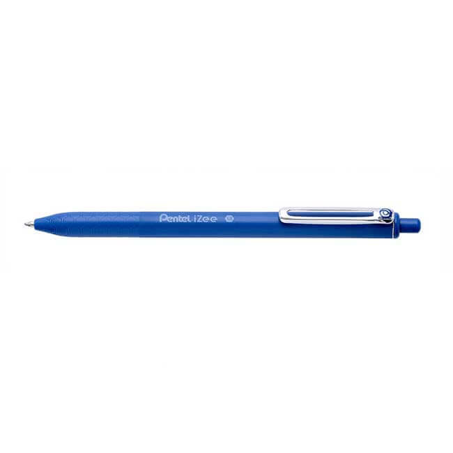 Penna-a-sfera-retrattile-Pentel-iZee---Punta-da-07-mm---Corsa-da-035-mm---Clip-in-metallo---Colore-blu