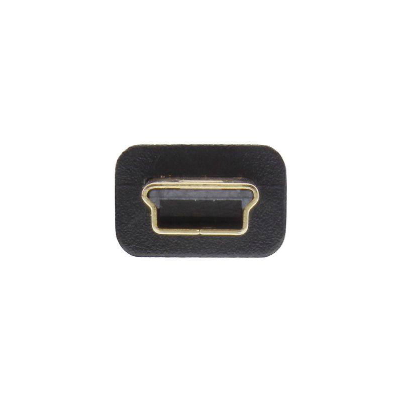 Mini-cavo-USB-2.0---USB-A-ST-Mini-ST-5-pin---nero---placcato-oro.-continua---2m