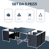 Outsunny-Set-Mobili-da-Giardino-5pz-Set-Tavolo-da-Pranzo-con-4-Sedie-con-Cuscini-Combinabili-a-Rettangolo