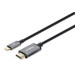 Manhattan 153591 cavo e adattatore video 1 m HDMI tipo A Standard USB tipo-C Nero Grigio (USB-C to HDMI Cable 4K60Hz 1m