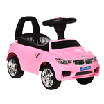 HOMCOM Macchina per Bambini Cavalcabile Fari e Musiche Integrate, 18-36 Mesi - Rosa