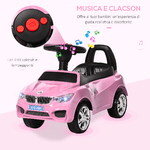 HOMCOM-Macchina-per-Bambini-Cavalcabile-Fari-e-Musiche-Integrate-18-36-Mesi---Rosa