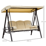 Outsunny-Dondolo-da-Giardino-3-Posti-in-Metallo-Dondolo-da-Esterno-con-Tetto-Inclinabile-e-Cuscini-Imbottiti-280x120x172cm-Beige