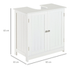 HOMCOM-Mobiletto-Sottolavabo-in-MDF-Bianco-per-Bagno-Con-2-Ante-60x30x60cm