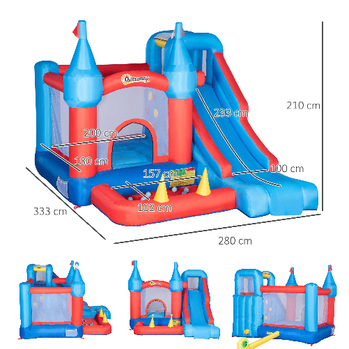 Outsunny-Castello-Gonfiabile-per-Bambini-con-Scivolo-Trampolino-Piscina-e-Parete-da-Arrampicata-333x280x210cm