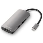 Sharkoon USB 3.0 Type C Multiport Adapter USB 3.2 Gen 1 3.1 Gen 1 Type-C Grigio (USB 3.0 TYPE C MULTIPORT GREY - USB HUB