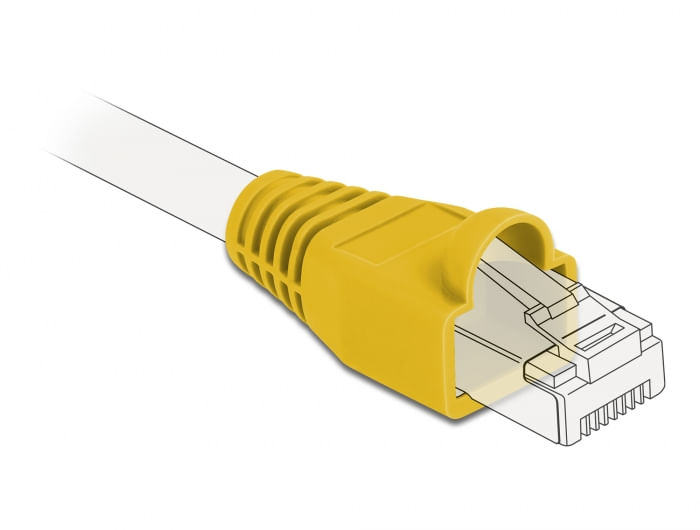 Delock-Strain-relief-for-RJ45-plug---Netzwerkkabel-Knickschutz---Gelb--Packung-mit-20---86723-