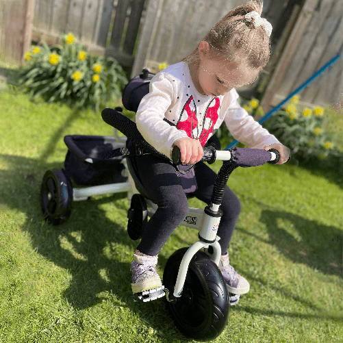 HOMCOM-Triciclo-per-Bambini-18--Mesi-Pieghevole-con-Seduta-Imbottita-Maniglione-e-Cestino-92x51x110cm