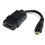 StarTech.com Cavo HDMI a micro HDMI ad alta velocita' - Cavo HDMI micro High Speed da 12cm - F/M - Nero