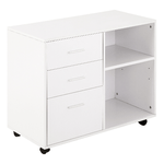 HOMCOM-Mobile-da-ufficio-multiuso-con-ripiani-cassetti-in-legno---Bianco