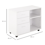 HOMCOM-Mobile-da-ufficio-multiuso-con-ripiani-cassetti-in-legno---Bianco