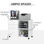 HOMCOM-Mobile-da-ufficio-multiuso-con-ripiani-cassetti-in-legno---Bianco