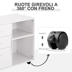 HOMCOM-Mobile-da-ufficio-multiuso-con-ripiani-cassetti-in-legno---Bianco