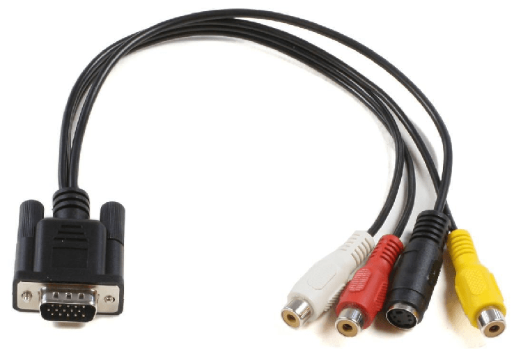 Microconnect-MONGGSV-cavo-e-adattatore-video-03-m-VGA-D-Sub-RCA--S-Video-Nero--VGA-to-S-video-3x-RCA-03m.---MONGGSV-0.3-