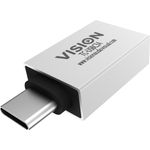 Vision TC-USBC3A adattatore per inversione del genere dei cavi USB-A USB-C Bianco (VISION Professional installation-grad