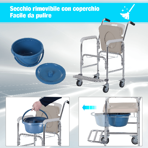 HOMCOM-Sedia-a-Rotelle-Impermeabile-con-WC-Seduta-in-Ecopelle-4-Ruote-Vaso-Rimovibile-per-Anziani-Disabili-84x54x96cm