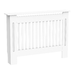 HOMCOM Copritermosifone in Legno MDF Bianco, 112x19x81cm